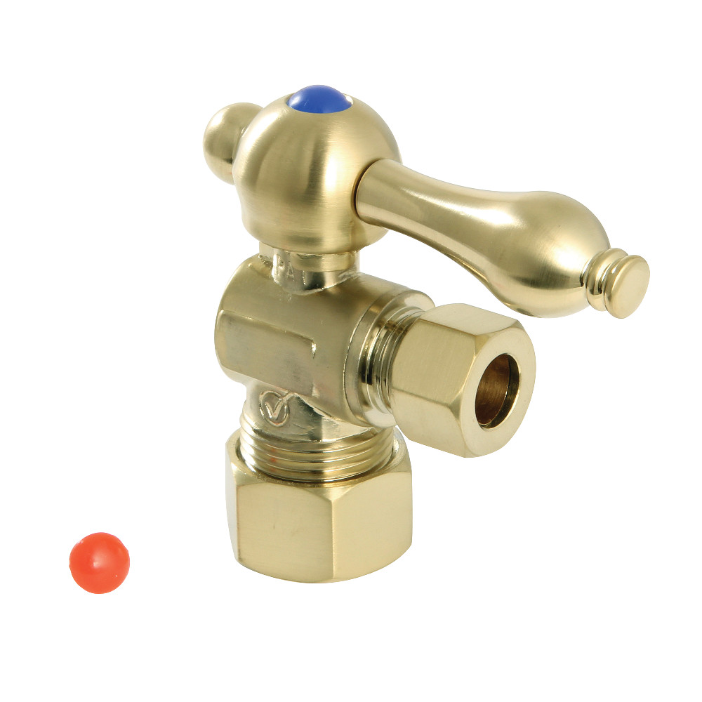 CC53307 Quarter Turn Valve - 0.63 in. x 0.38 in. O.D. Compression, Brushed Brass