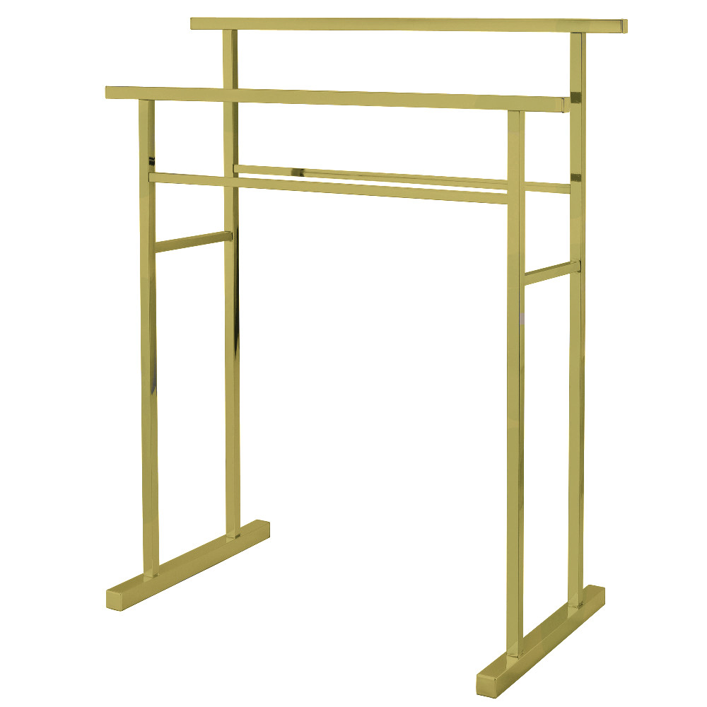 SCC8247 Edenscape Pedestal Steel Construction Towel Rack, Brushed Brass