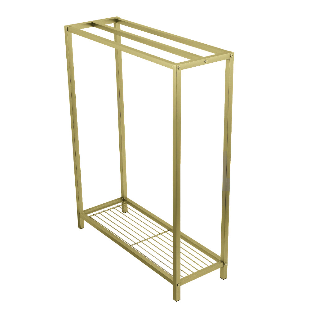 SCC8357 Edenscape Freestanding Iron Towel Rack, Brushed Brass