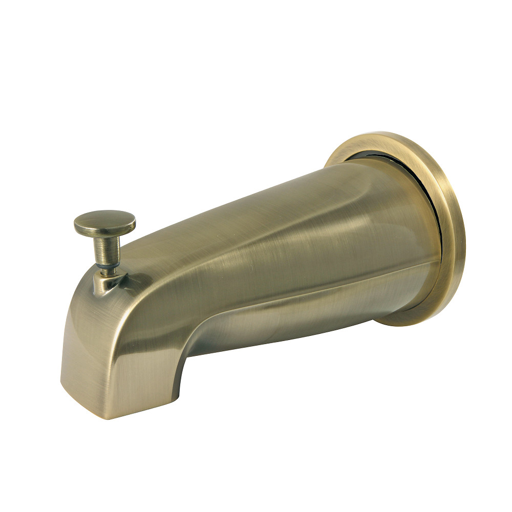 Diverter Tub Spout with Flange, Antique Brass