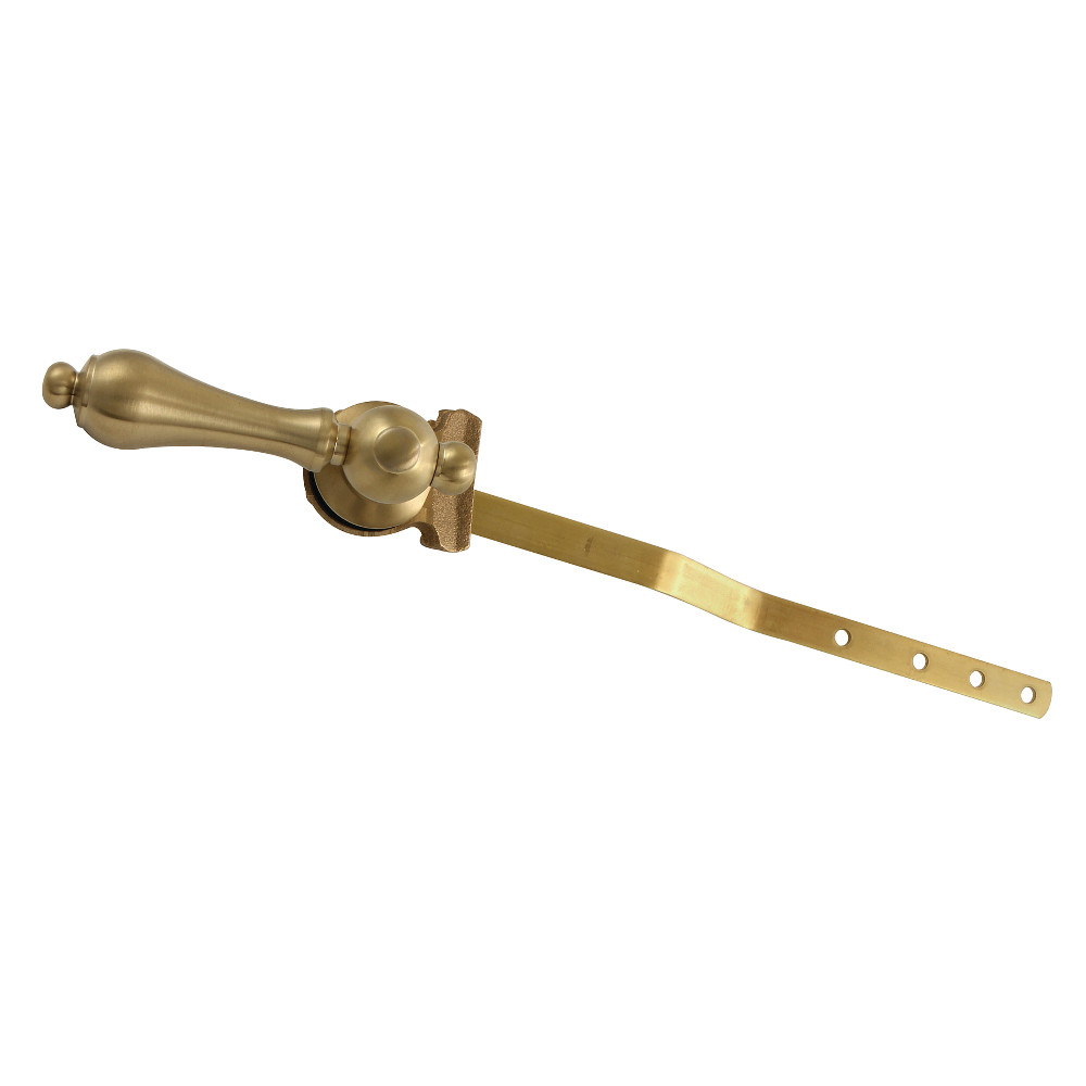 Restoration Toilet Tank Lever for Front Mount, Brushed Brass