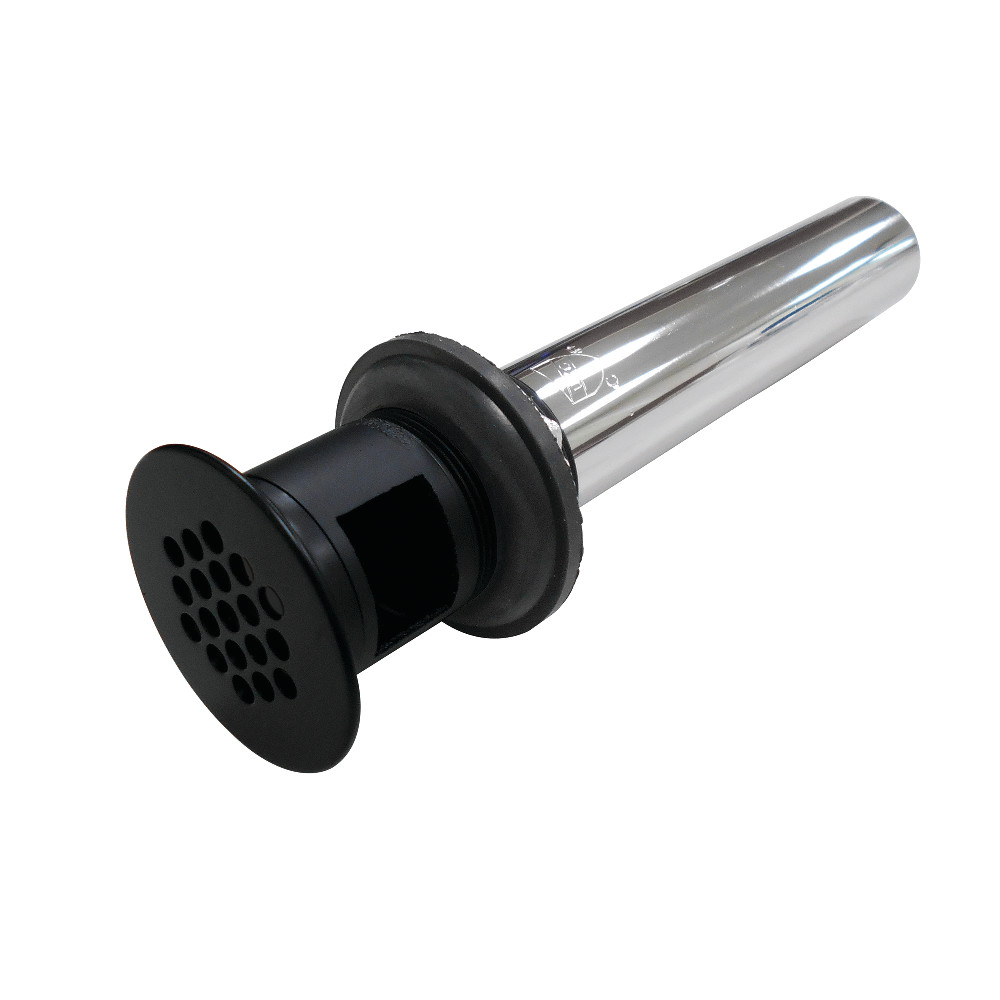 KB5000MB 19-Hole Grid Drain with Overflow, 17 Gauge - Matte Black
