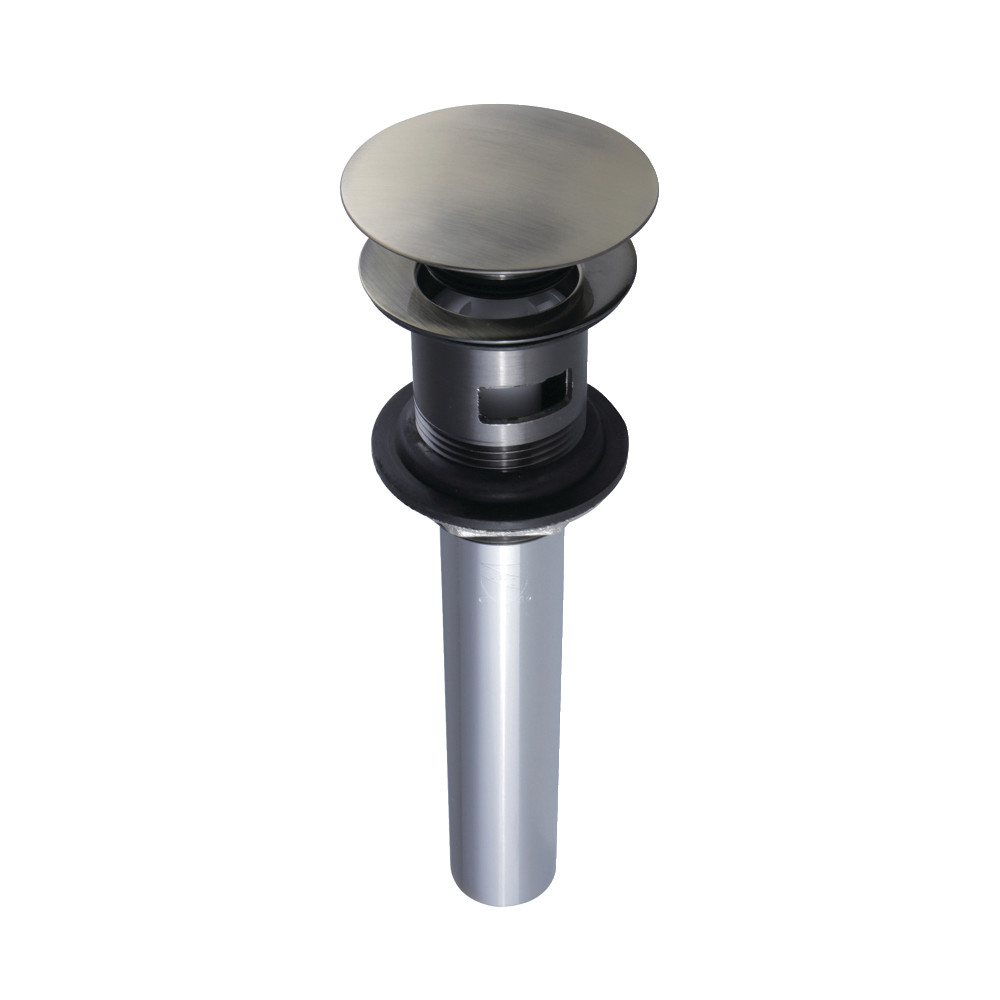 Picture of Kingston Brass EV6003 Push Pop-Up Drain with Overflow Hole, 22 Gauge - Antique Brass