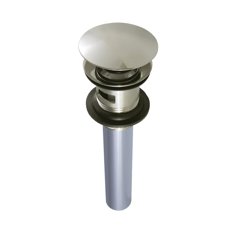 Picture of Kingston Brass EV6006 Push Pop-Up Drain with Overflow Hole, 22 Gauge - Polished Nickel