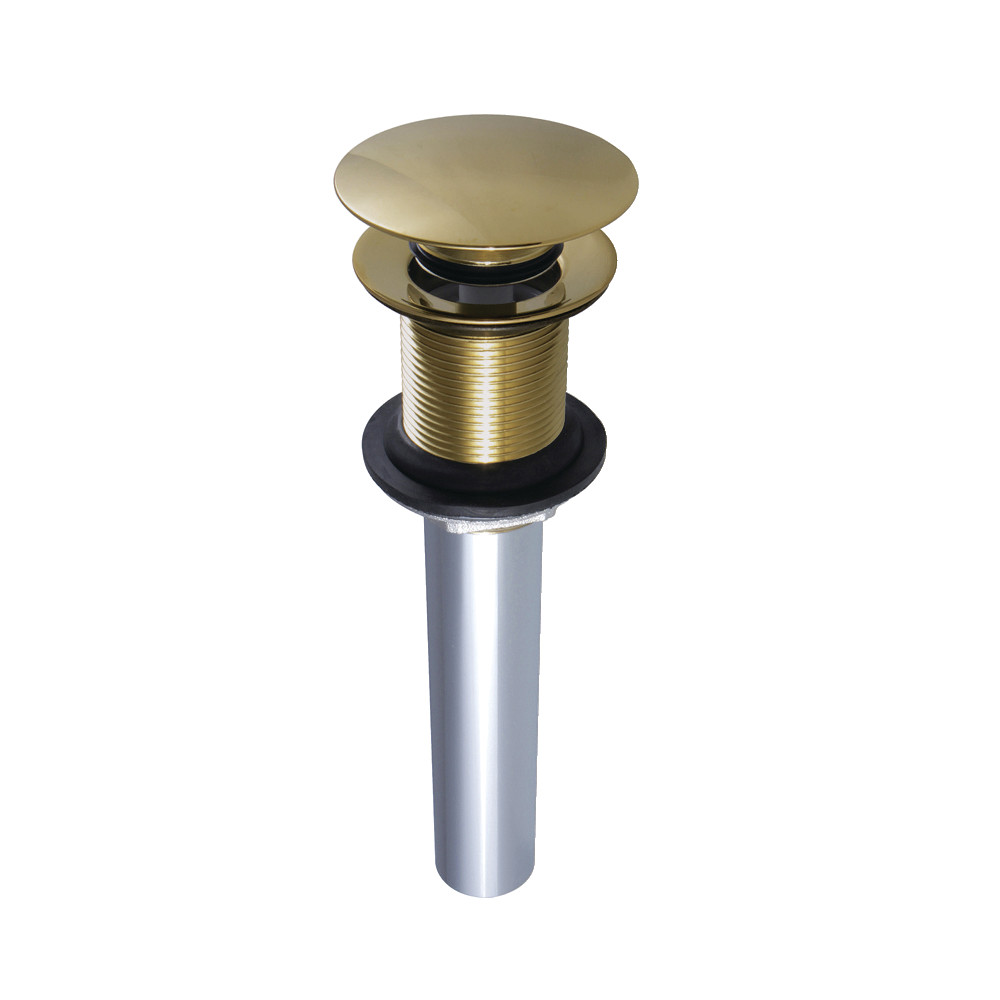 Picture of Kingston Brass EV7002 Push Pop-Up Drain without Overflow Hole, 22 Gauge - Polished Brass
