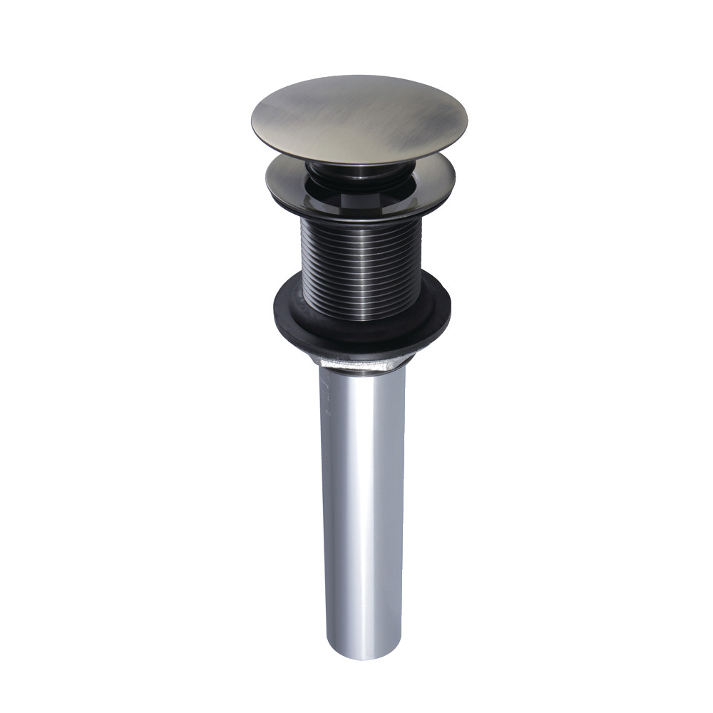EV7003 Push Pop-Up Drain without Overflow Hole, 22 Gauge - Antique Brass