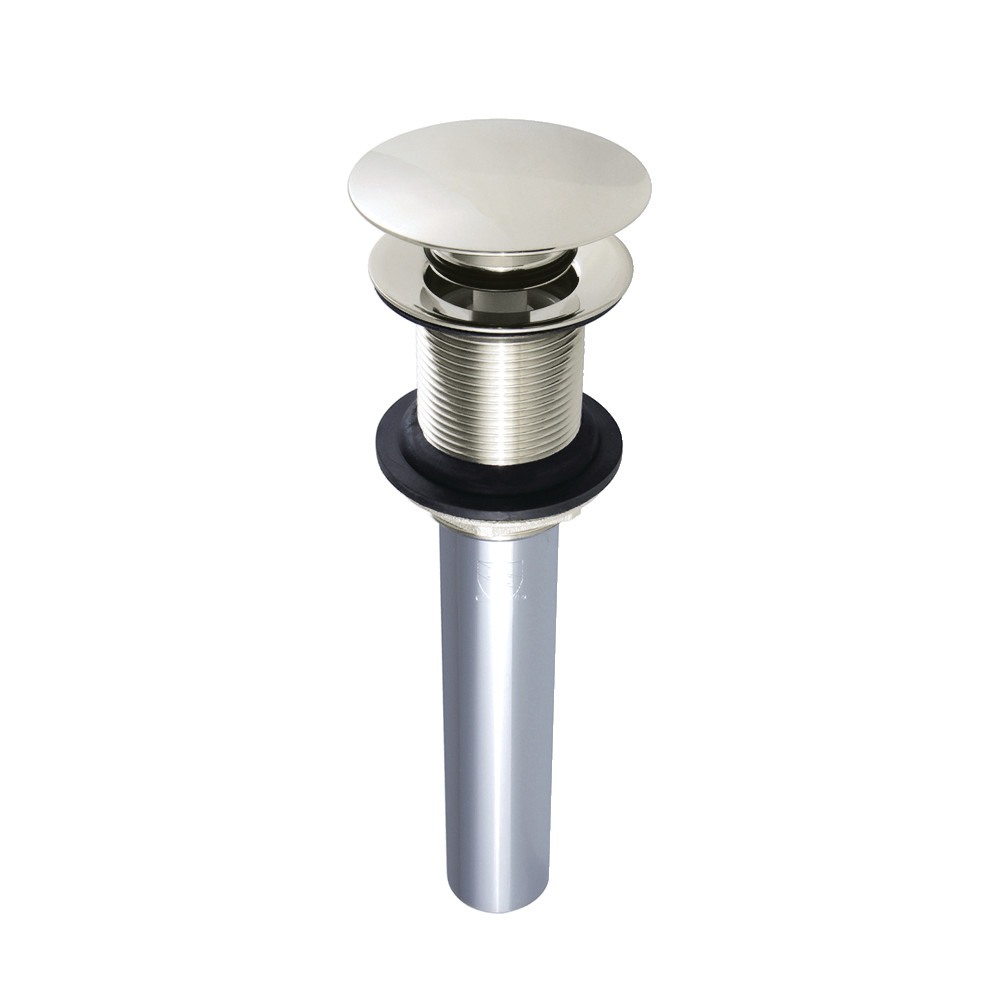 EV7006 Push Pop-Up Drain without Overflow Hole, 22 Gauge - Polished Nickel