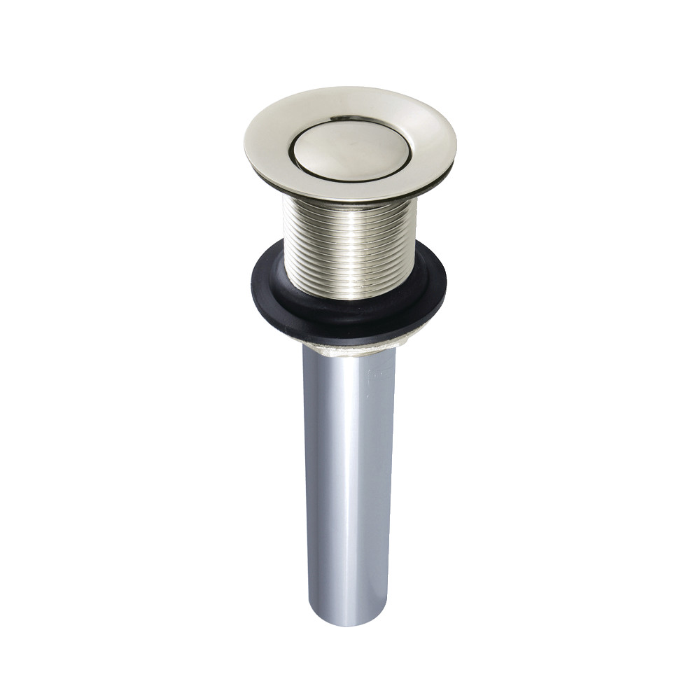 EV8006 Push Pop-Up Drain without Overflow Hole, 22 Gauge - Polished Nickel