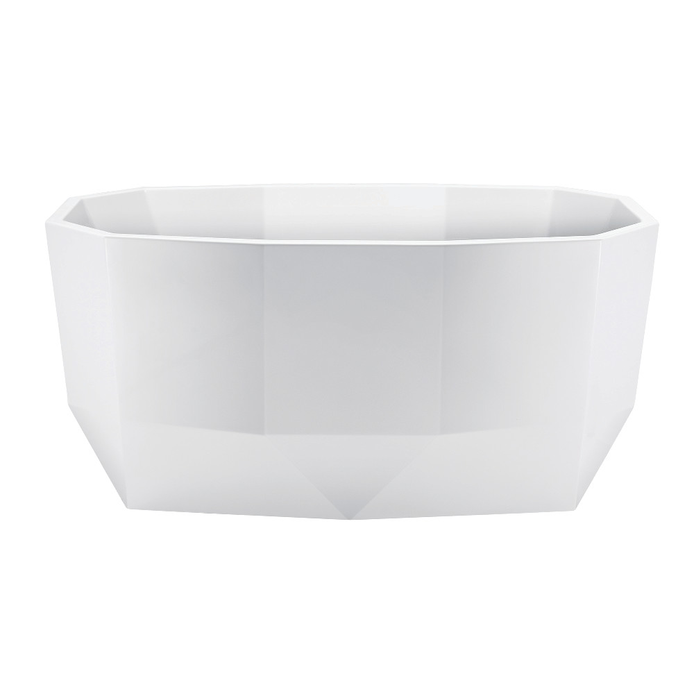 Aqua Eden 51 in. Acrylic Freestanding Tub with Drain, Glossy White