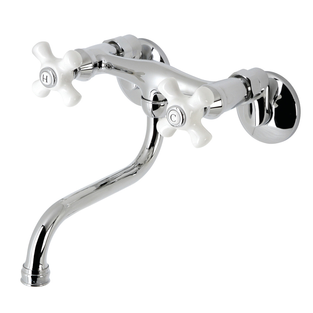 Wall Mount Bathroom Faucet, Polished Chrome