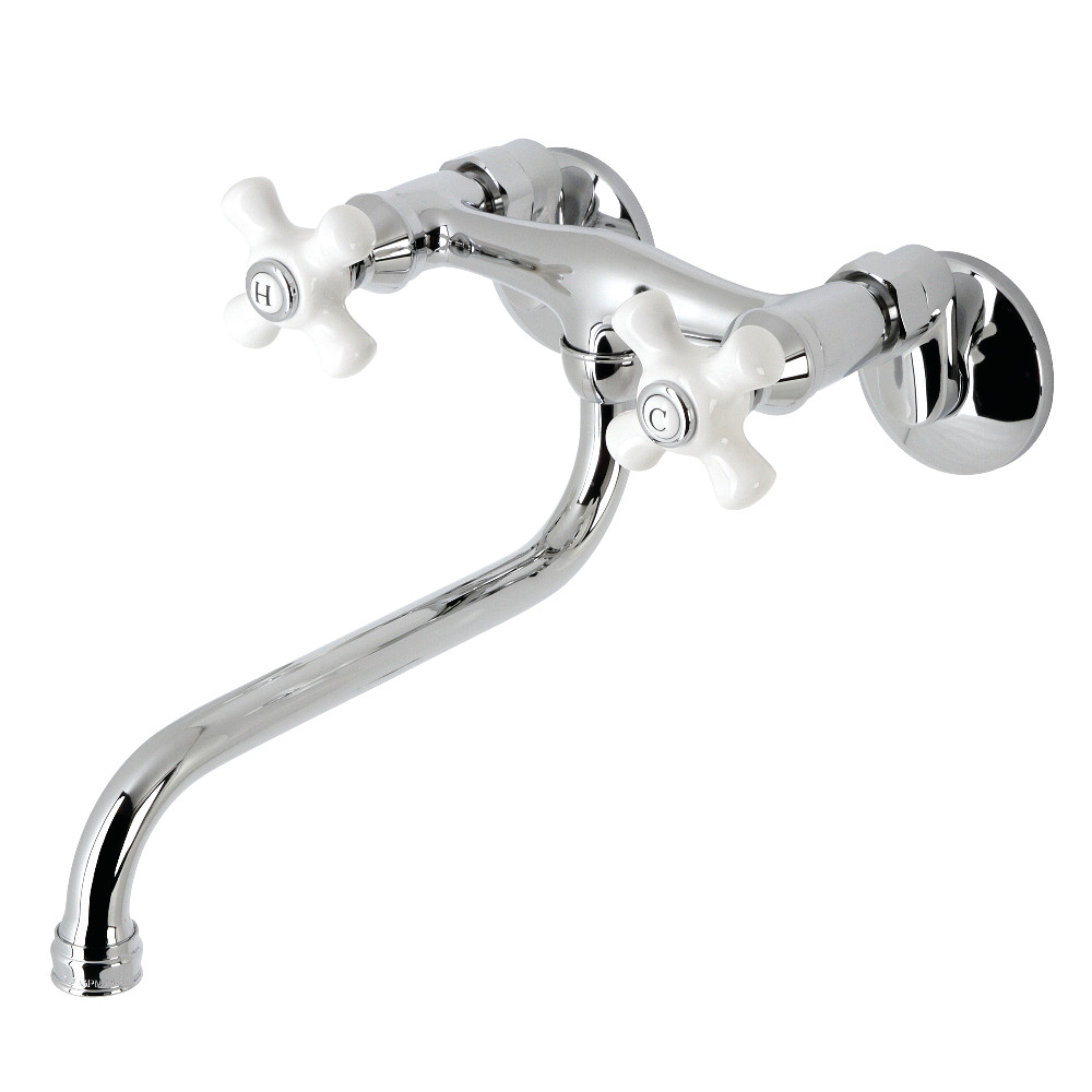 Wall Mount Bathroom Faucet, Polished Chrome