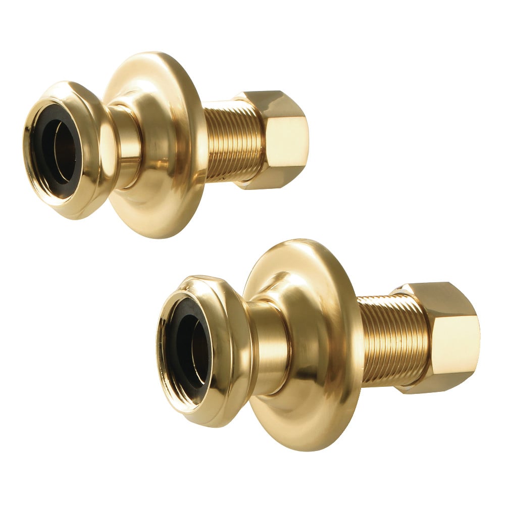 Aqua Vintage 1.75 in. Wall Union Extension, Brushed Brass