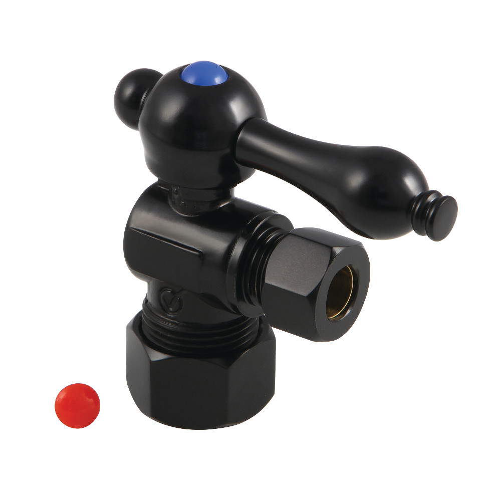 CC53300 Quarter Turn Valve - 0.63 in. x 0.38 in. O.D. Compression, Matte Black