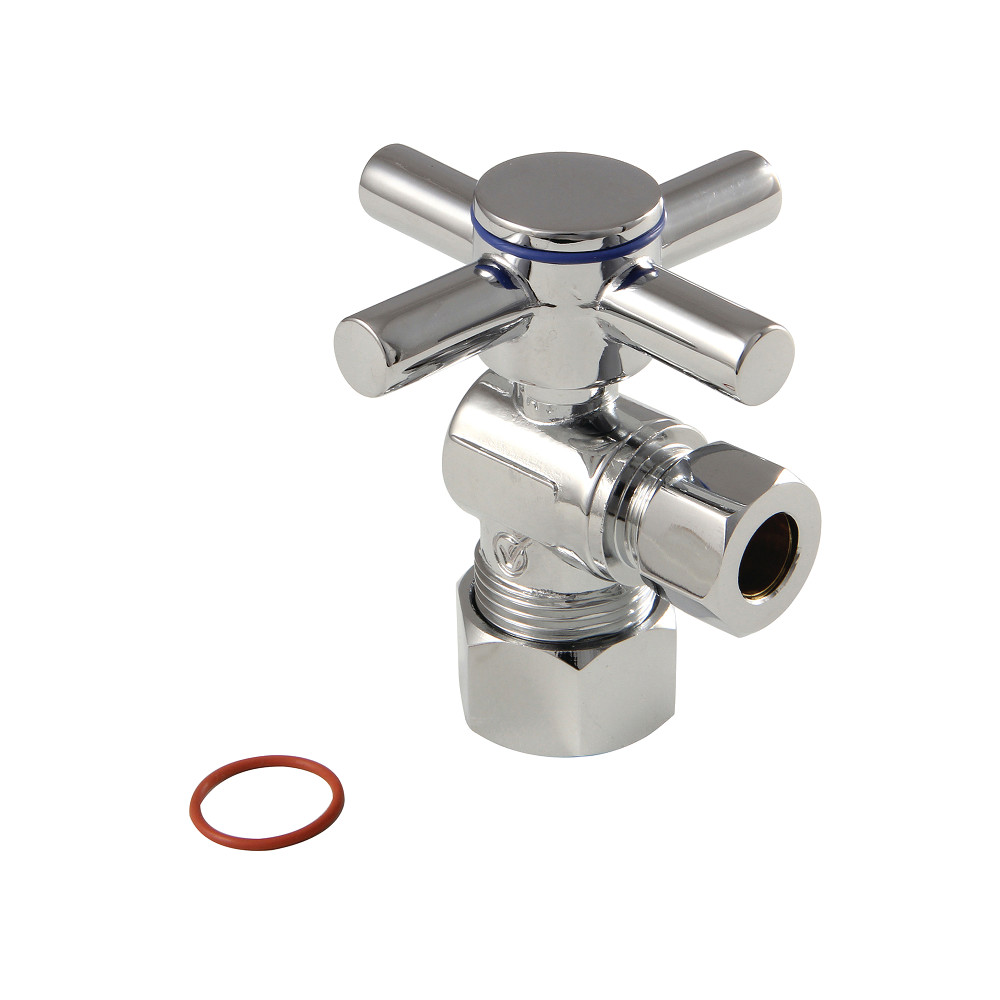 CC53301DX Concord 0.63 in. x 0.38 in. O.D. Compression, Quarter Turn Angle Stop Valve, Polished Chrome