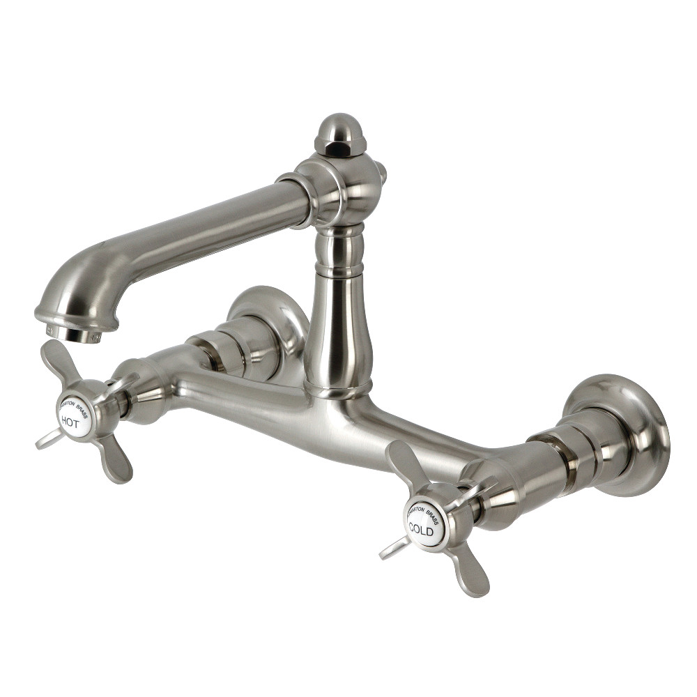 KS7248BEX Two-Handle Wall Mount Bathroom Faucet, Brushed Nickel