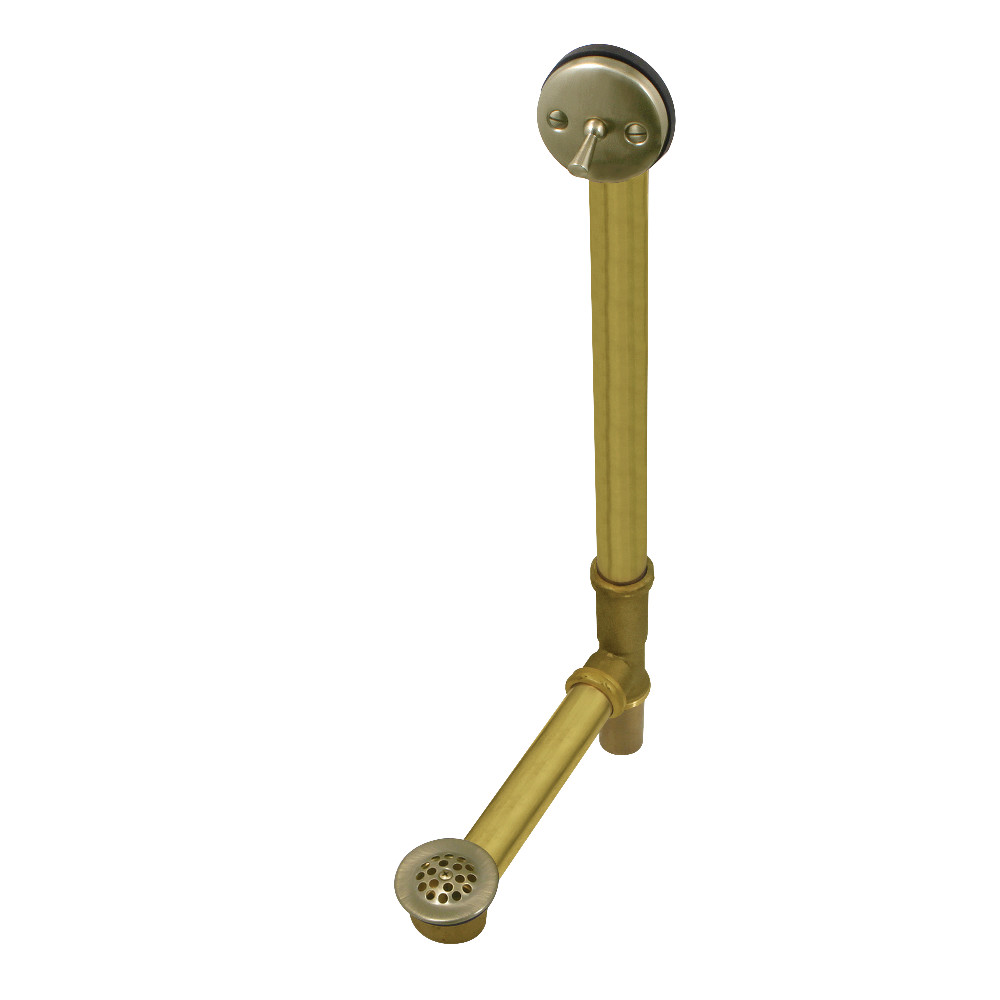 18 in. Trip Lever Waste & Overflow with Grid, Antique Brass