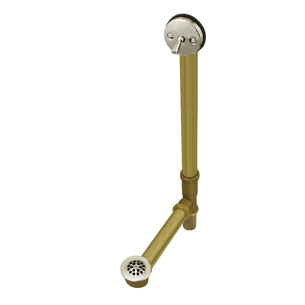 18 in. Trip Lever Waste & Overflow with Grid, Polished Nickel