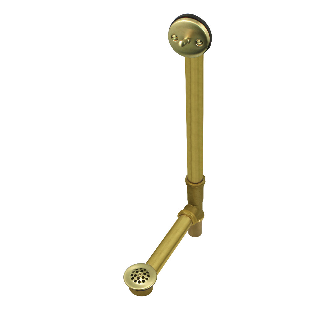 18 in. Trip Lever Waste & Overflow with Grid, Brushed Brass