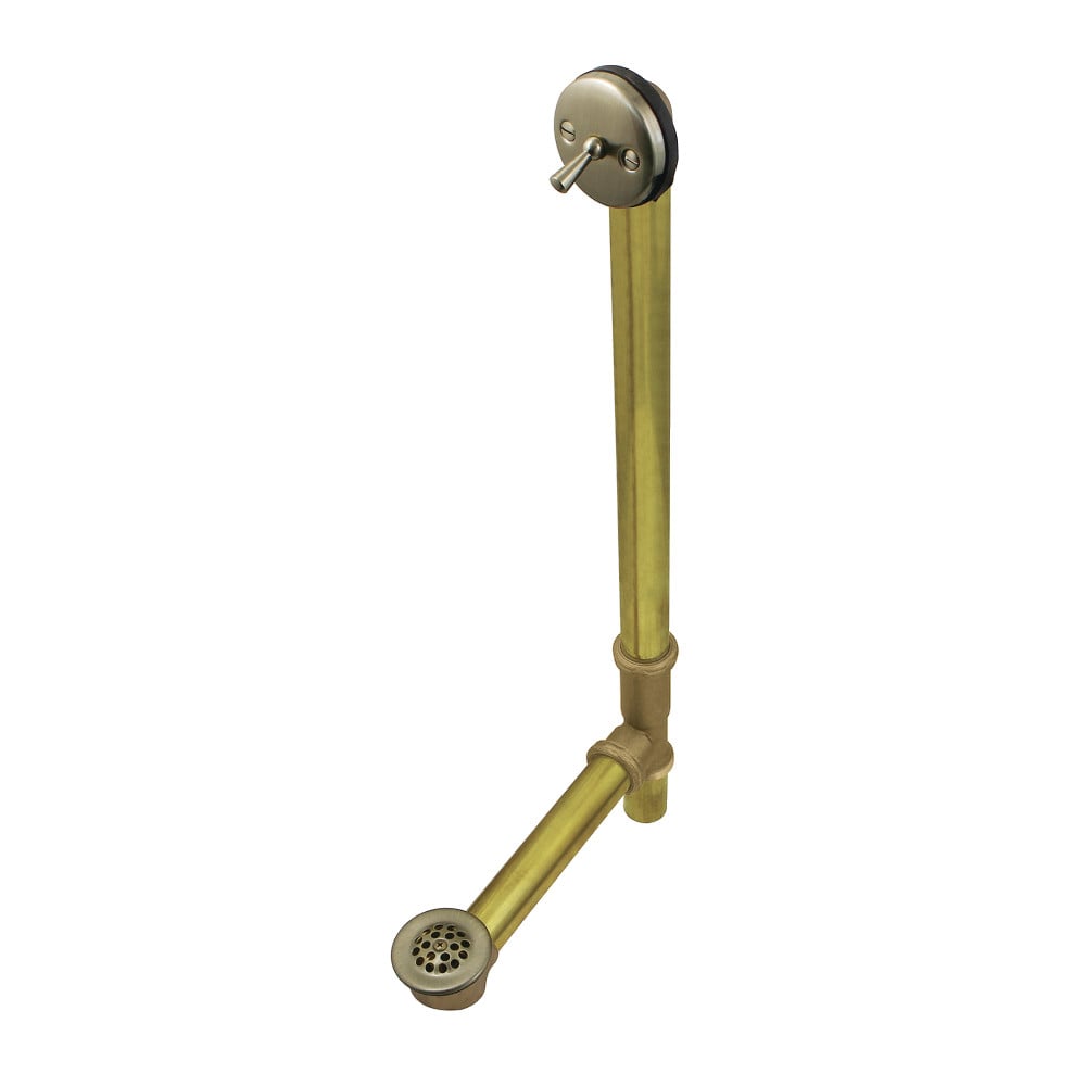 20 in. Trip Lever Waste & Overflow with Grid, Antique Brass