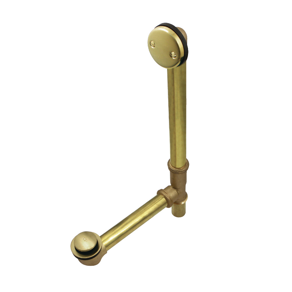 20 in. Tip-Toe Tub Waste & Overflow, 20 Gauge - Brushed Brass