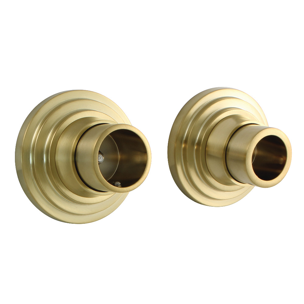 SRP2717 Edenscape Brass Shower Rod Base, Brushed Brass