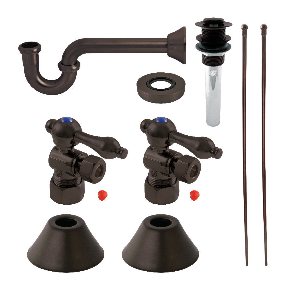 Picture of Kingston Brass CC53305VKB30 Traditional Plumbing Sink Trim Kit with P-Trap & Drain, Oil Rubbed Bronze