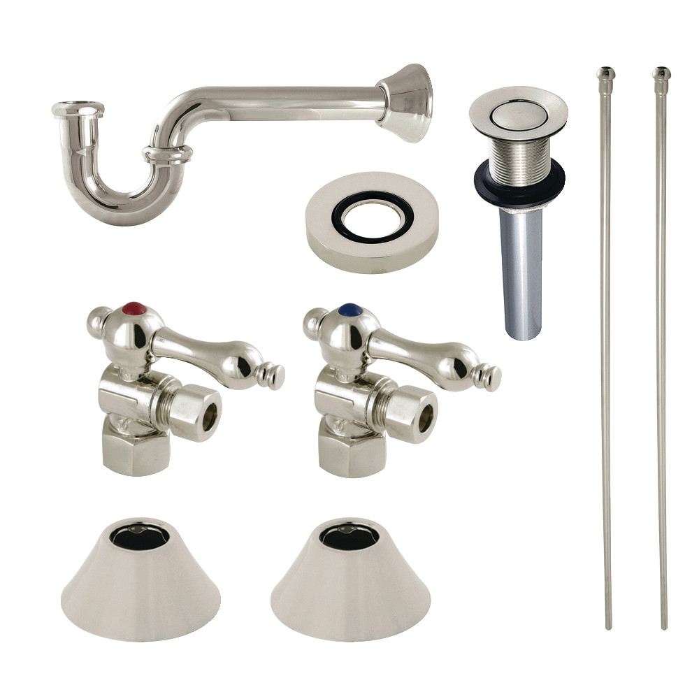 Picture of Kingston Brass CC43106VKB30 Traditional Plumbing Sink Trim Kit with P-Trap & Drain, Polished Nickel