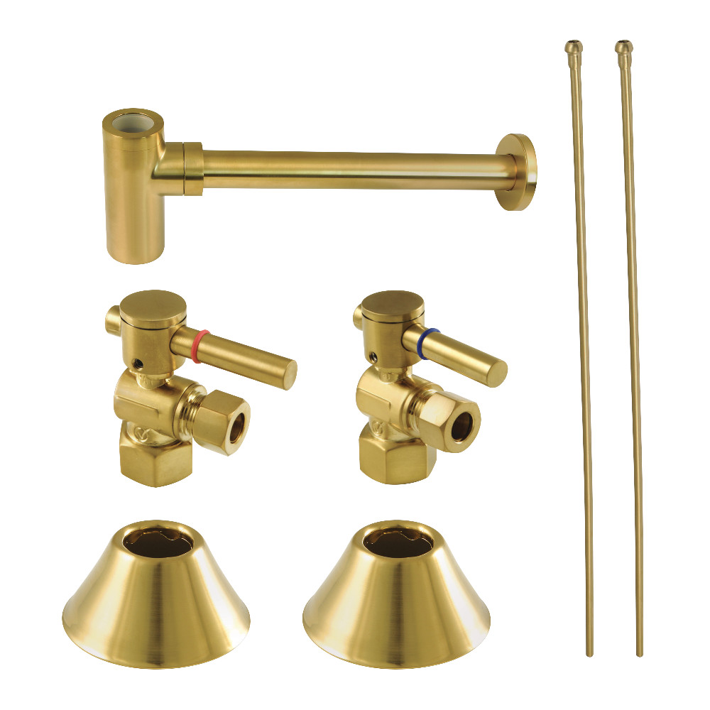 Picture of Kingston Brass CC43107DLLKB30 Modern Plumbing Sink Trim Kit with Bottle Trap, Brushed Brass