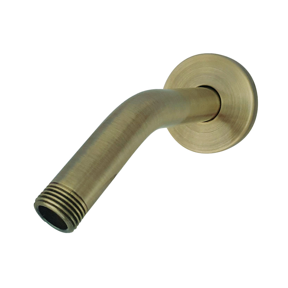 6 in. Aquaelements Shower Arm with Flange, Antique Brass