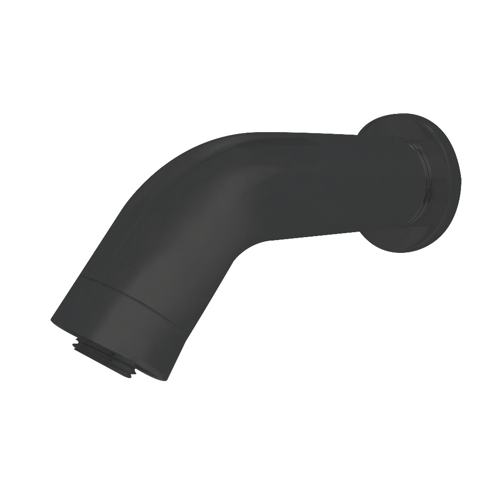 6 in. Aquaelements Brass Shower Arm with Flange, Matte Black