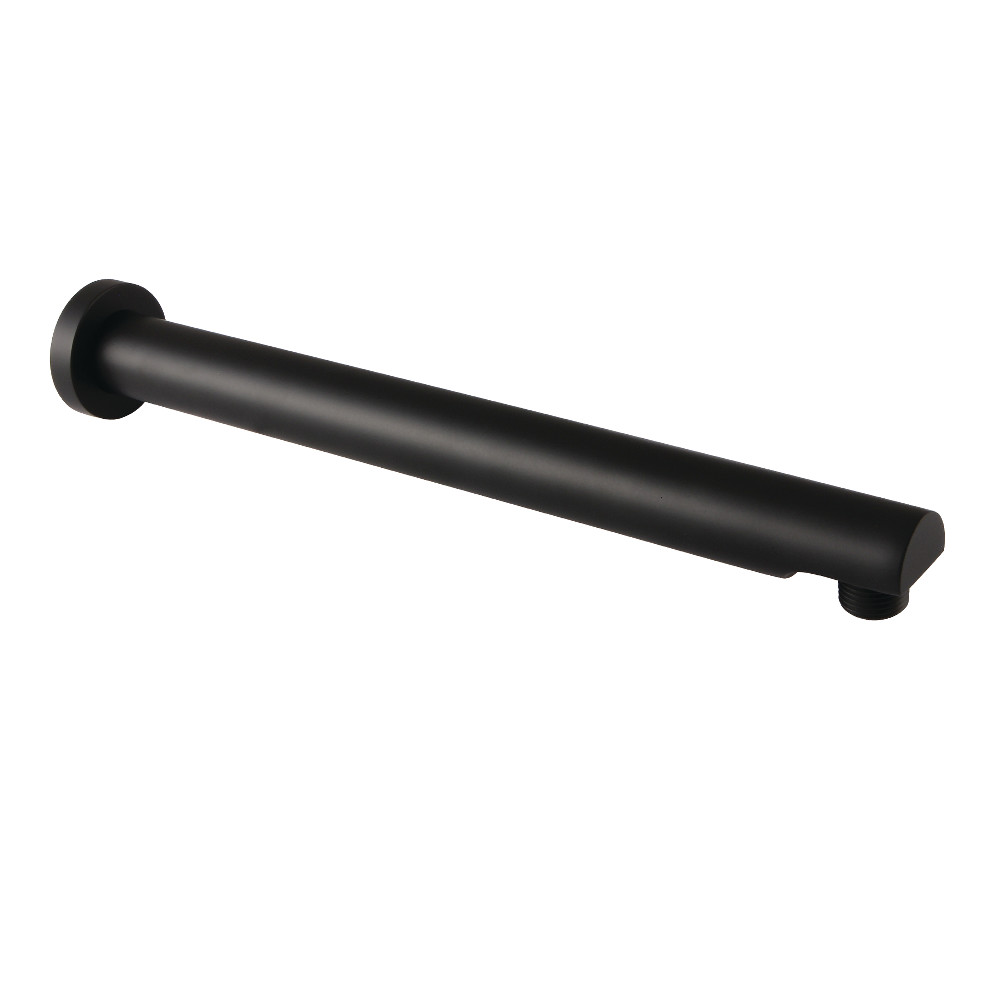 13 in. Aquaelements Brass Shower Arm with Flange, Matte Black