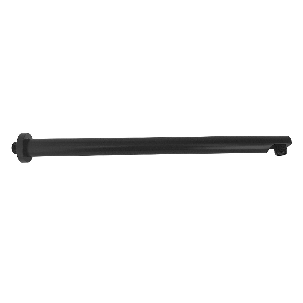 18 in. Aquaelements Brass Shower Arm with Flange, Matte Black