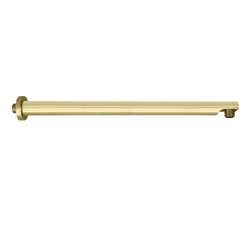 18 in. Aquaelements Brass Shower Arm with Flange, Polished Brass