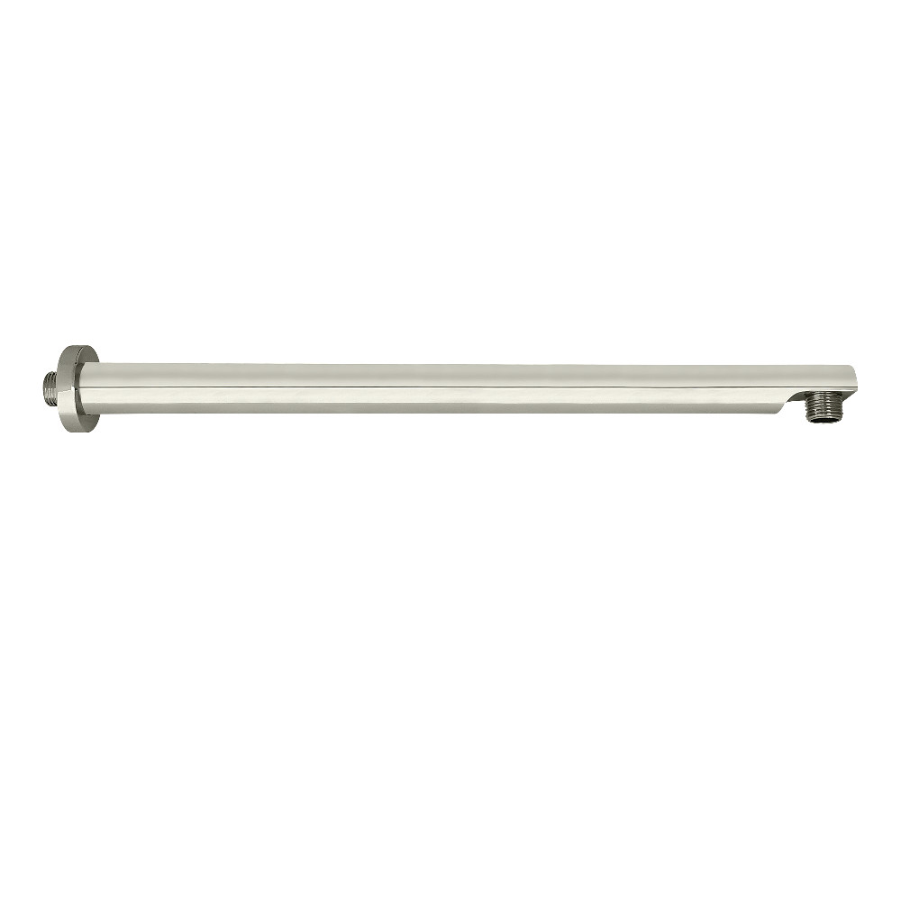 18 in. Aquaelements Brass Shower Arm with Flange, Polished Nickel