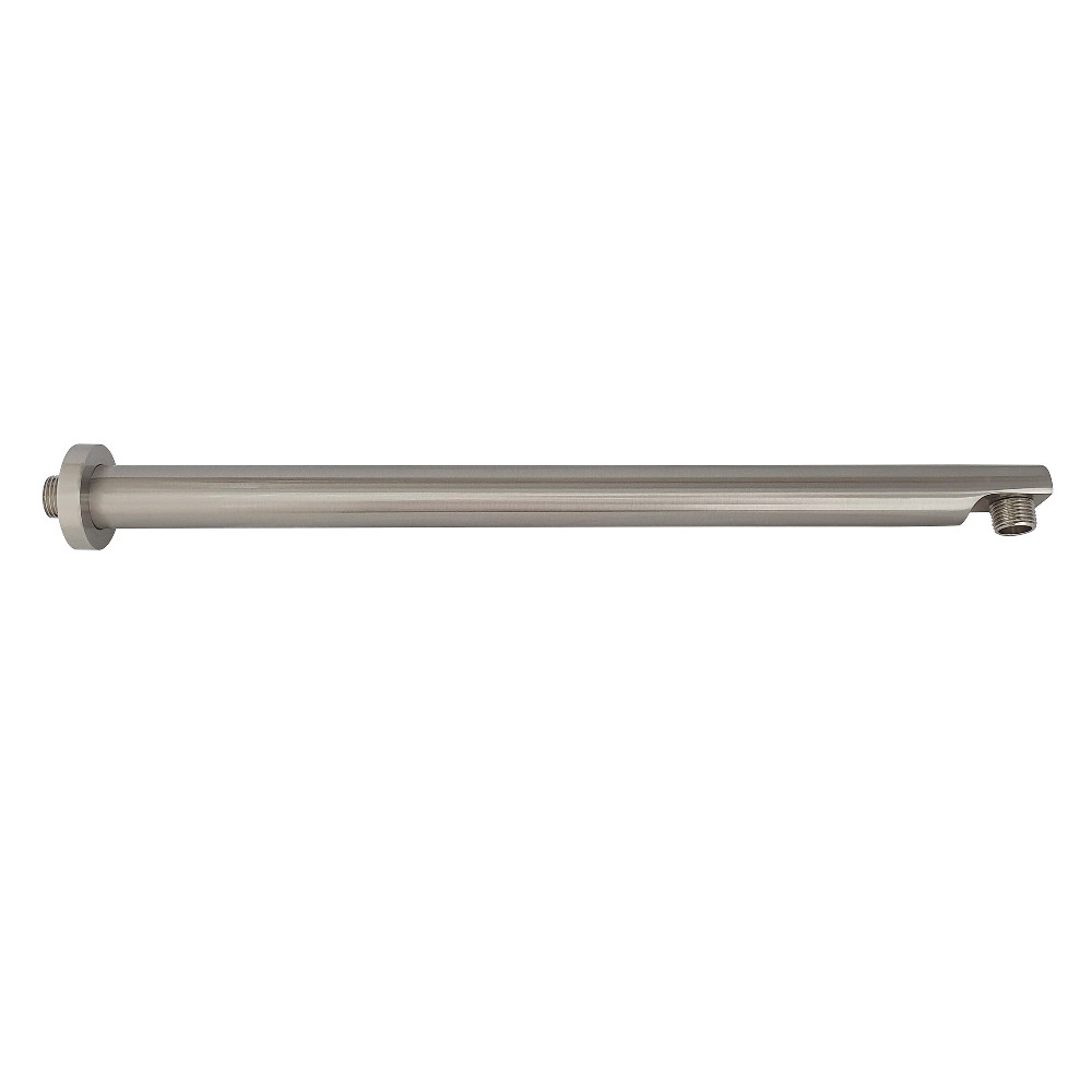 18 in. Aquaelements Brass Shower Arm with Flange, Brushed Nickel