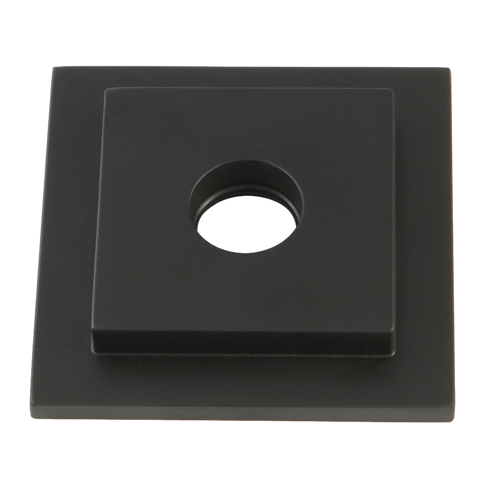 FLSQUARE0 Claremont Heavy Duty Square Solid Cast Brass Shower Flange, Matte Black