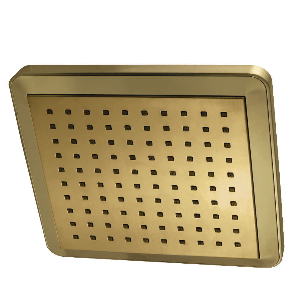 K250A7 9.625 in. Claremont Square Rainfall Shower Head, Brushed Brass