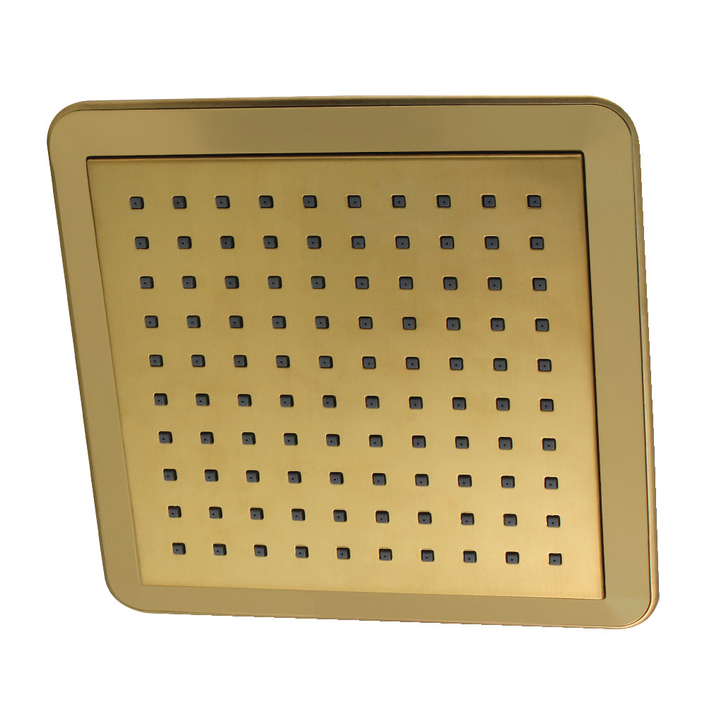K251A7 9.625 in. Claremont Square Rainfall Shower Head, Brushed Brass