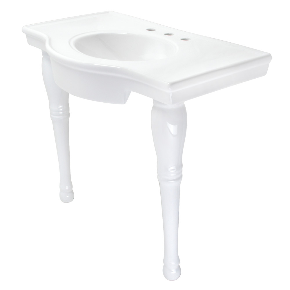 Picture of Kingston Brass VPB1378 37 x 22 in. Fauceture Templeton Ceramic Console Sink, White
