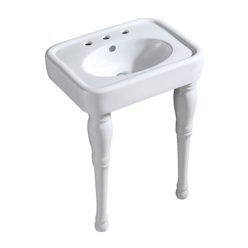 Picture of Kingston Brass VPB2268P 26 in. Derrah Ceramic Console Sink Set, White