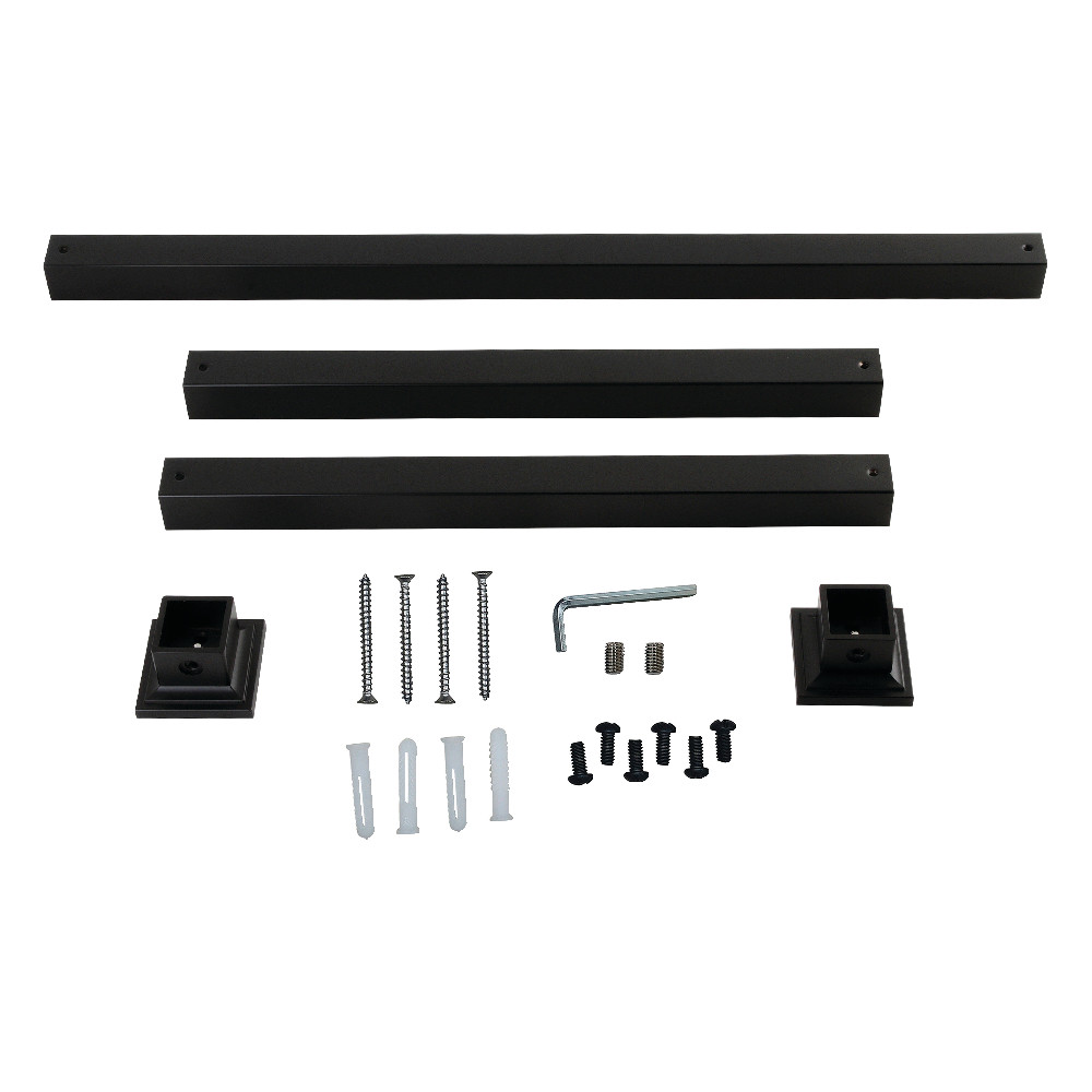 Picture of Kingston Brass VPB3328SQ0H Monarch Console Sink Legs Wall Support, Matte Black