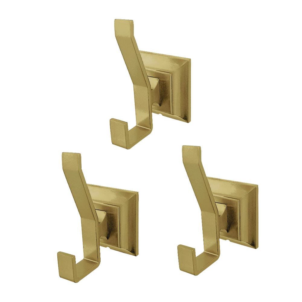 BAHK6127BB Monarch Bathroom Robe Hook & Towel, Brushed Brass - 3 Piece