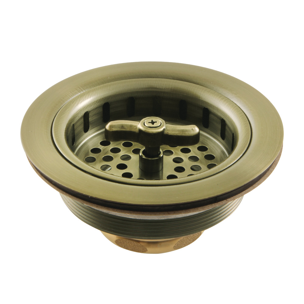 Picture of Kingston Brass K212AB Tacoma Spin & Seal Sink Basket Strainer, Antique Brass