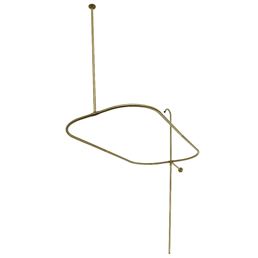 ABT1040-3 End Mount Rectangular Shower Riser with Enclosure, Antique Brass