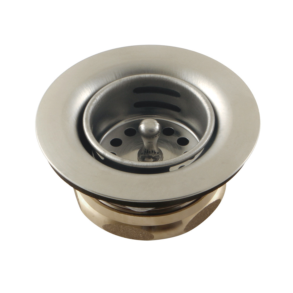 Picture of Kingston Brass K461BBN Tacoma Stainless Steel Bar Sink Duo Basket Strainer, Brushed Nickel