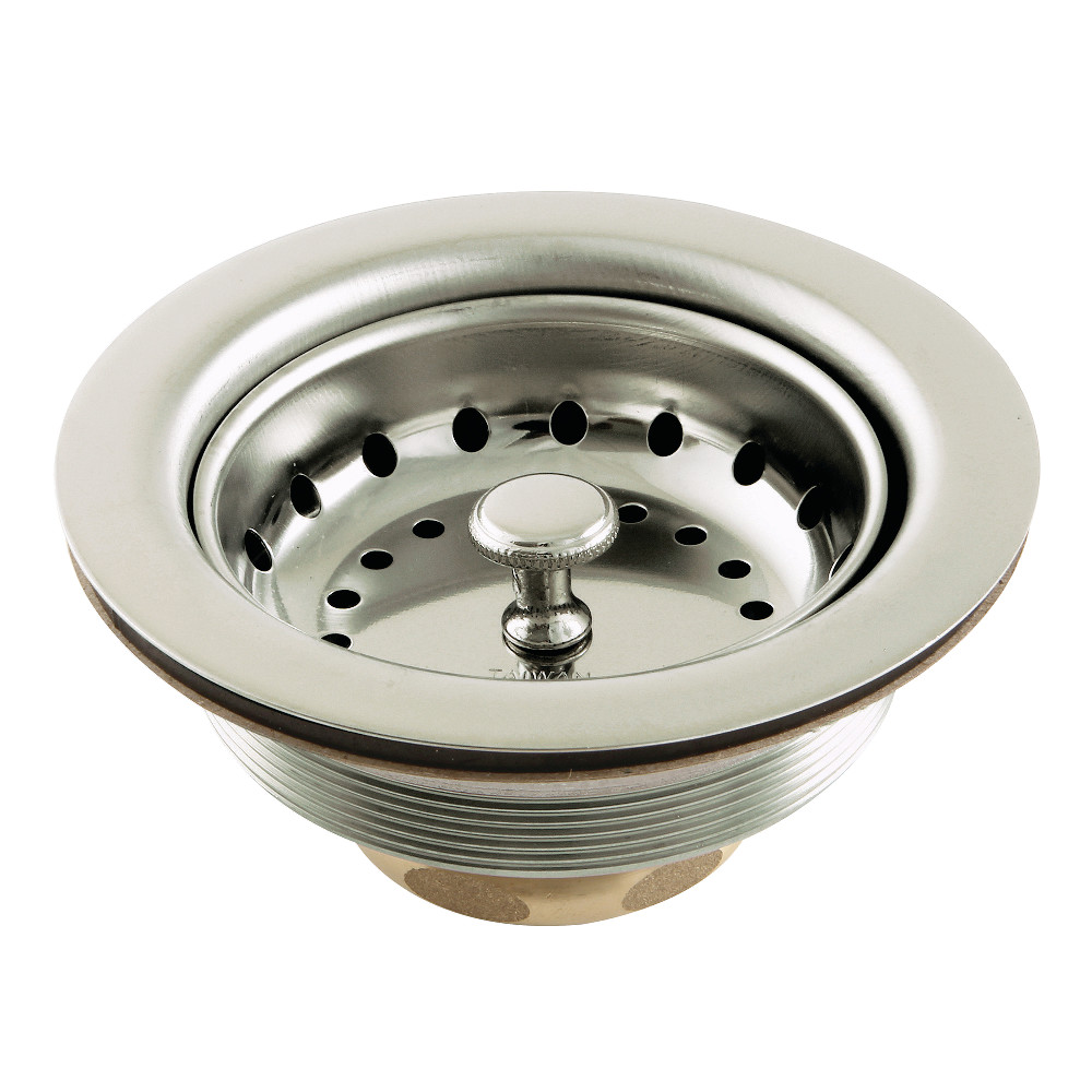 Picture of Kingston Brass K111BPN Tacoma Stainless Steel Kitchen Sink Basket Strainer, Polished Nickel