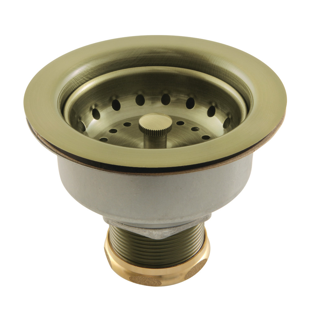Picture of Kingston Brass K112AB Tacoma Snap-N-Tite Sink Basket Strainer, Antique Brass