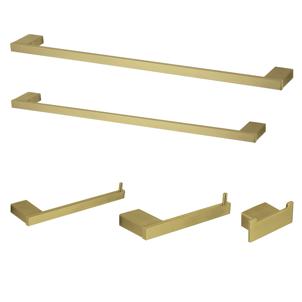 BAHK6312478BB Metzinger Bathroom Accessory Set, Brushed Brass - 5 Piece
