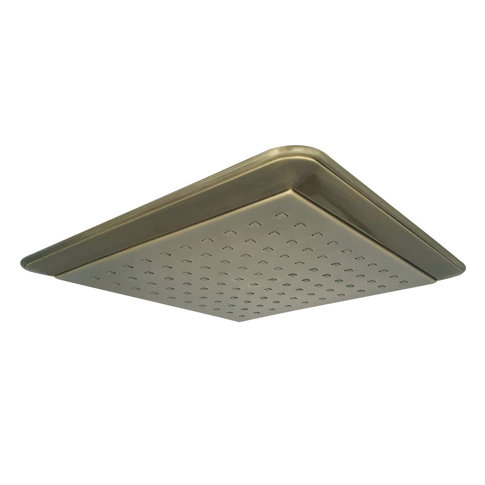 9.625 in. Claremont Square Rainfall Shower Head, Antique Brass