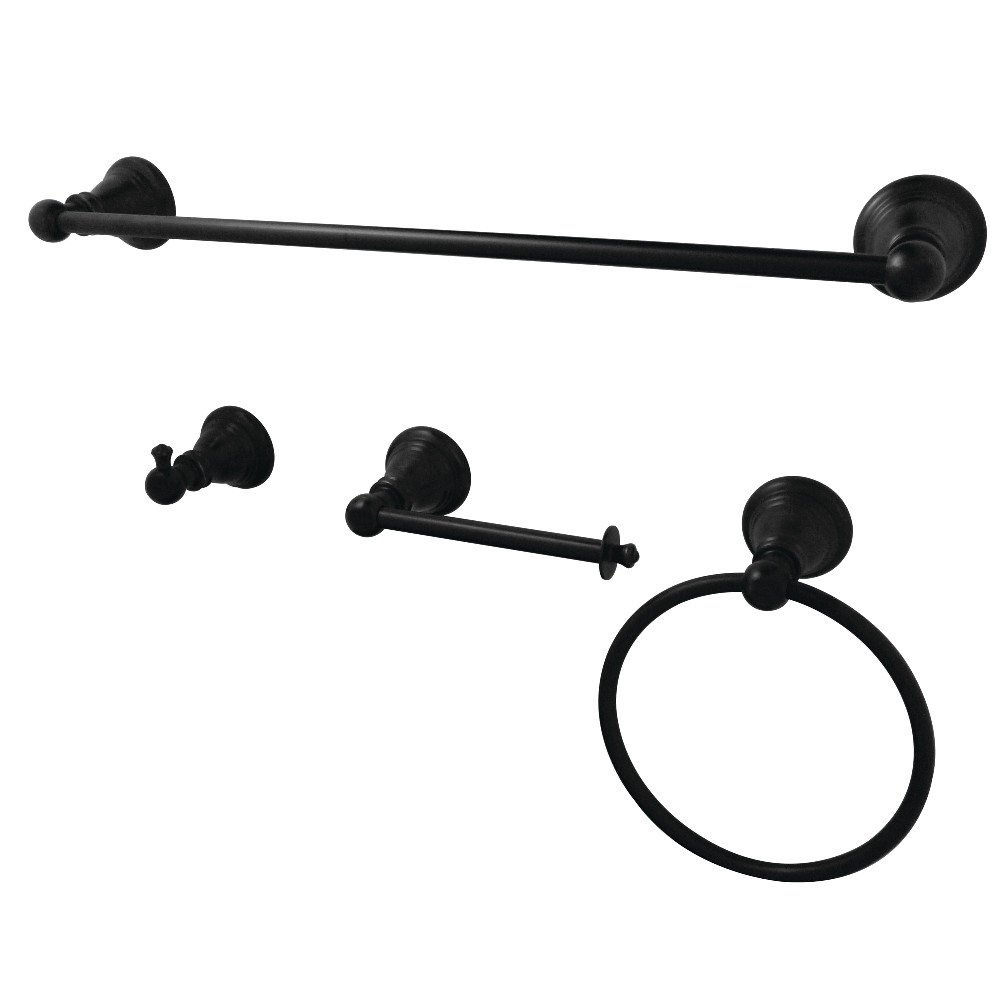 BAHK192478MB American Classic Bathroom Accessory Set, Matte Black - 4 Piece